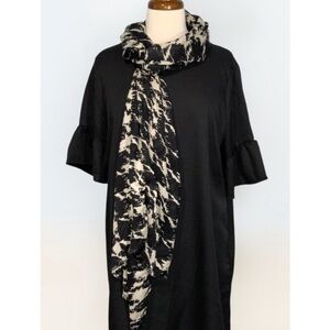 Curations Black & Cream Splotched Lightweight Fashion Scarf 56X70